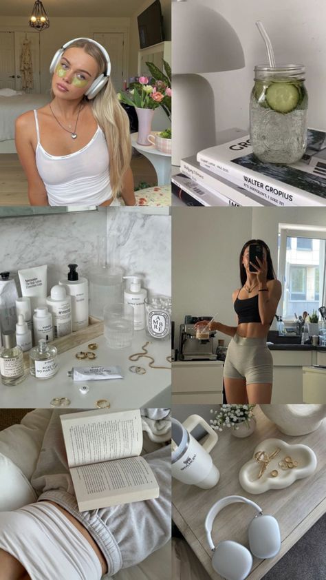 Clean girl aesthetics Clean Girl Era, Clean Life, Clean Lifestyle, Girl Aesthetics, Dream Vision Board, Life Vision Board, Get My Life Together, Healthy Lifestyle Motivation, Vision Board Inspiration