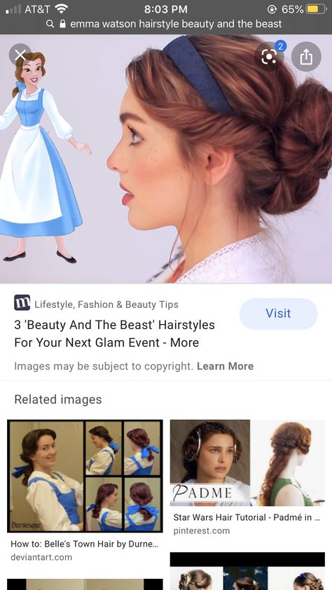 Cinderella Hairstyle, Disney Senior Trip, Harry Potter Hairstyles, Mom Prom, Giselle Enchanted, Disney Princess Hair, Belle Outfit, Cinderella Hair, Belle Hairstyle