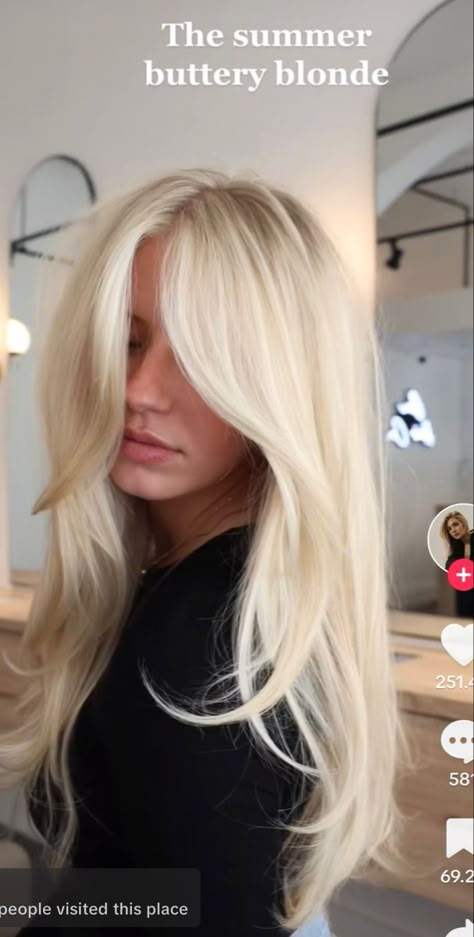 #BlondeHairGoals #BlondeTransformation #HairMakeover #BlondeBeauty #BlondeAmbition #HairInspo #BlondeBombshell #BlondeJourney #NewHairWhoDis #BlondeVibes #HairTransformation #BlondeLife #BlondeHighlights #BlondeObsessed #BlondeMagic Platinum Blonde Hair Fair Skin, Blond With Curtain Bangs, Blonde Highlight Color Ideas, Platinum Blonde With Layers, Ivey Blonde Hair, Platinum Blonde Wedding Hair, Alix Earle Blonde Hair, Blonde Hair Inspo Money Pieces, Bleach Blonde Hair With Highlights