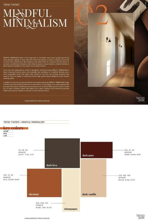 HOME LIVING 2025 TRENDS | New Trendbook Trend 2025, Design Color Trends, Minimal Color Palette, 2025 Trends, Trends 2025, Bedroom Trends, Timeless Interiors, Interior Design Color, Living Bedroom