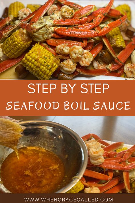 Crab Boil Sauce, Garlic Butter Sauce For Seafood, Seafood Boil Sauce Recipe, Boil Sauce Recipe, Sauce For Seafood, Crab Boil Recipe, Seafood Broil, Seafood Sauce Recipe, Seafood Boil Sauce