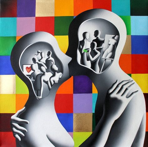 Mark Kostabi, Symbolic Art, Futuristic Art, Flash Art, Weird Art, Surreal Art, Contemporary Paintings, Interesting Art, Love Art