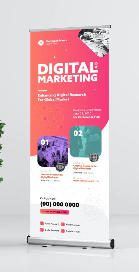 Digital Marketing / Business Rollup Banner Design AI, EPS Business Pull Up Banner Design, Roll Banner Design Creative, Standies Design Creative, Typography Banner Design, Standees Design Ideas, X Stand Design Banners, Roll Up Design Creative, X Banner Design Ideas, Rollup Banner Design Creative