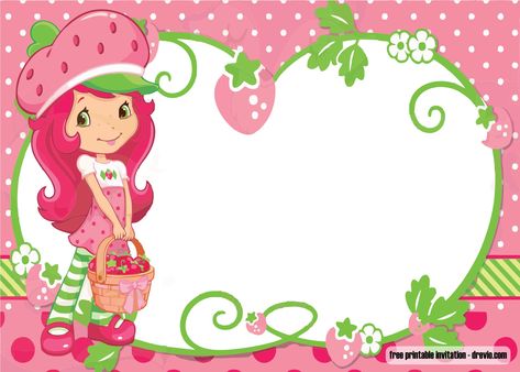 FREE Printable Strawberry Shortcake invitation template | FREE Invitation Templates - Drevio Strawberry Shortcake Invitations, Strawberry Shortcake Birthday, Baby Shower Party Themes, Strawberry Shortcake Cartoon, Strawberry Shortcake Party, Strawberry Shortcake Doll, Strawberry Party, Free Printable Birthday Invitations, Free Printable Invitations