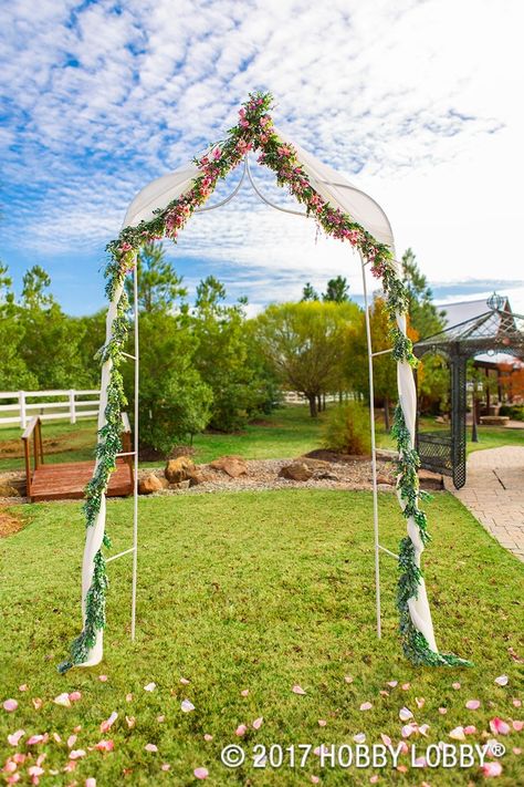 The wedding of your dreams is easily achieved with ready-to-go ceremony and reception decor! Hobby Lobby Wedding Arch, Hobby Lobby Ideas, Hobby Lobby Wedding, Wedding Facts, Wood Wedding Card Box, Wedding Arch Rental, Wedding Trivia, Lobby Ideas, Laughing Out Loud