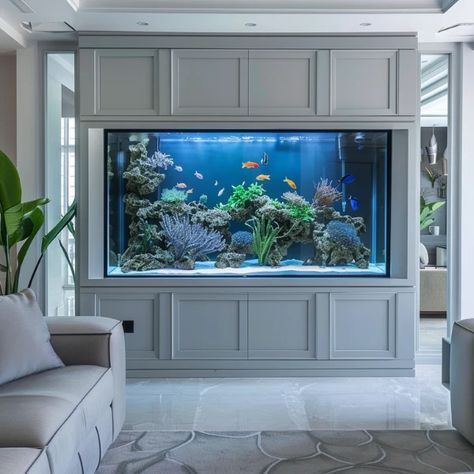 Fish Tank Media Wall | Dean Watson Furniture Wall Fish Tank Ideas Living Rooms, Fish Tanks In Walls, Built In Aquarium The Wall, Fish Tank Wall Aquarium Design, Fish Tank Living Room Ideas, Media Wall With Fish Tank, Wall Fish Tank Ideas, Built In Fish Tank Wall, Fish Tank In House