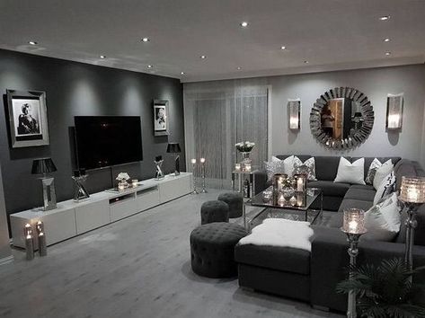 Gray Living Room Design, Living Room Wallpaper, Living Room Aesthetic, Sitting Room Design, Classy Living Room, Living Room Decor Gray, Living Room Decorating Ideas, Aesthetic Living Room, Living Room Decorating