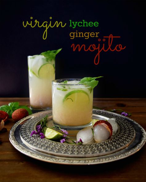 Lychee Mojito, Ginger Mojito, Mojito Drink, Basil Lemonade, Mojito Mocktail, Virgin Mojito, Hotel Ads, Summer Drinks Alcohol, Mojito Recipe