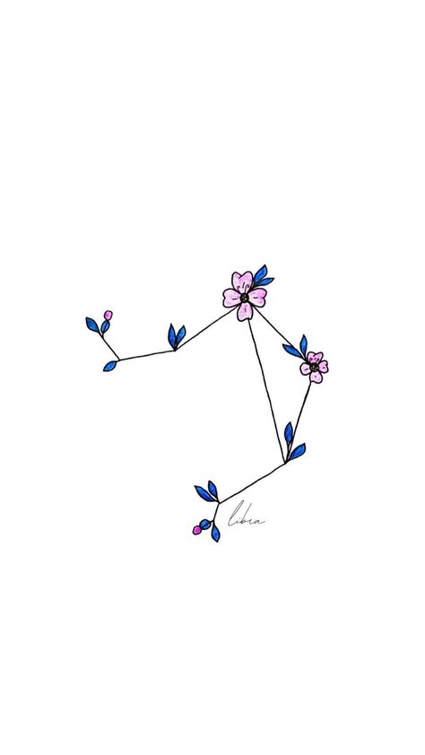 Libra Flower, Libra Zodiac Tattoos, Libra Constellation Tattoo, Zodiac Wallpaper, Libra Art, Libra Constellation, Horoscope Tattoos, Libra Tattoo, Birth Flower Tattoos