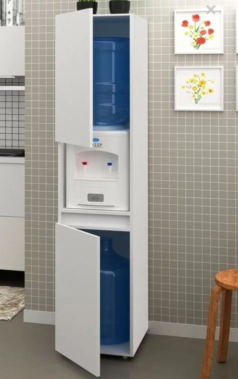 Water Dispenser Ideas Kitchens, Water Dispenser Cabinet Ideas, Water Dispenser Cabinet, Dispenser Cabinet, Modern Coastal Kitchen, Interior Design Portfolio Layout, Kitchen Cupboard Designs, Architect Design House, Pinterest Room Decor