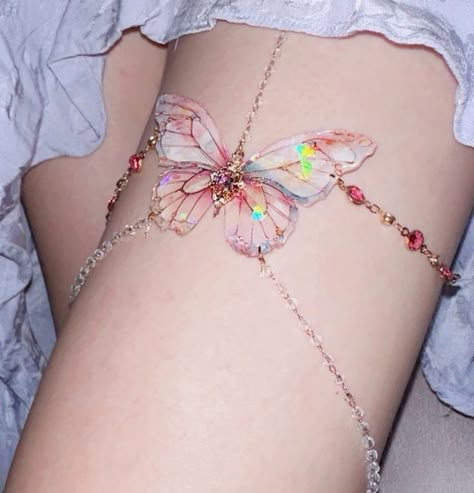 Unbending Flower, Thigh Jewelry, Ethereal Jewelry, Thigh Chain, Leg Chain, Fancy Jewellery Designs, Belly Jewelry, Jewelry Accessories Ideas, Fairy Fashion