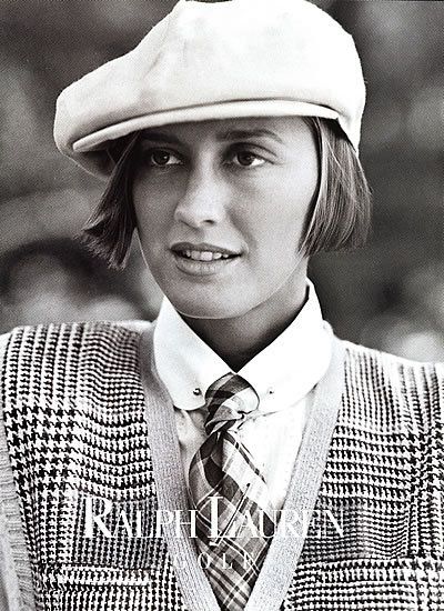 199002laurenkimnyegolf Vintage Golf Fashion, Women Suit And Tie, Ralf Loren, Ralph Lauren Ads, Golf Magazine, Bruce Weber, Women Ties, Vintage Golf, Ralph Lauren Style