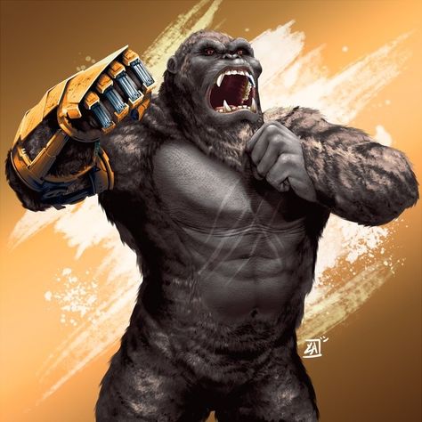 King Kong And Godzilla, Kong And Godzilla, King's Throne, Empire Movie, King Kong Skull Island, Godzilla Vs King Kong, Godzilla Tattoo, Empire Wallpaper, Gorilla Art