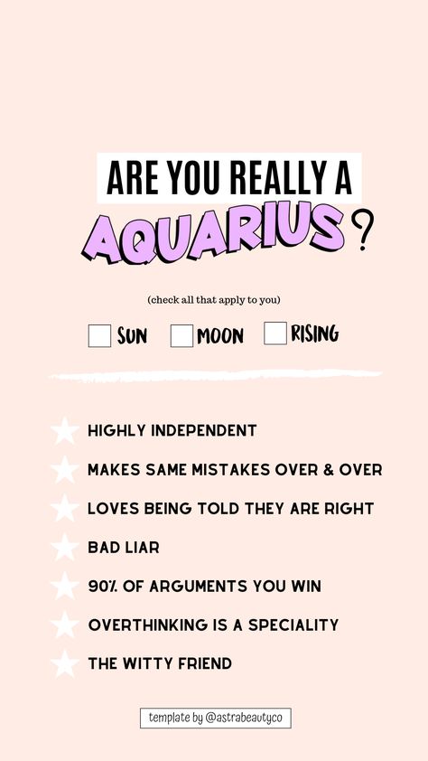 Aquarius Characteristics, Capricorn Men, Purple Template, Aquarius Leo, Aquarius Aesthetic, Aquarius Truths, Zodiac Signs Chart, Aquarius Horoscope, Aquarius Sign