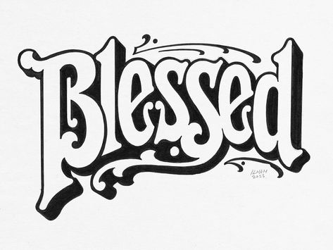 Blessed Typography, Lettering Styles Alphabet, Roses Drawing, Lettering Styles, Cool Fonts, Cool Drawings, Drawing Ideas, Art Ideas, Coloring Pages