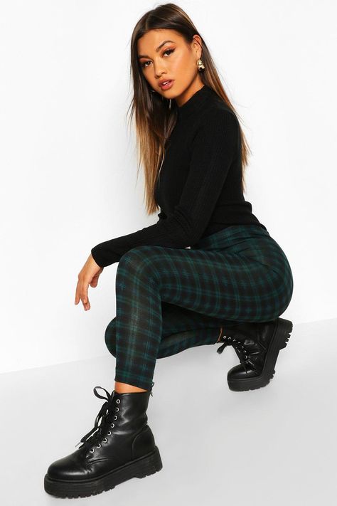 Tartan Check Basic Jersey Leggings #AFF, , #Affiliate, #Sponsored, #Check, #Leggings, #Jersey, #Tartan Plaid Leggings Outfit, Outfits Leggins, Outfit Leggings, Leggings Collection, Man Pants, Printed Palazzo Pants, Twist Style, Patterned Leggings, Casual Friday