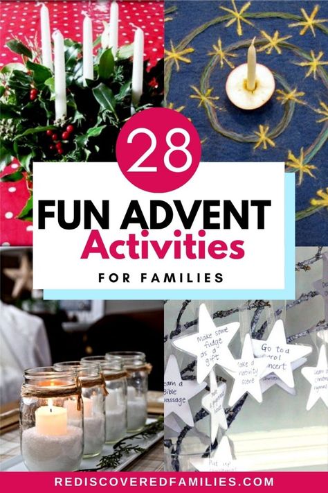 Looking for Advent ideas? Here’s an awesome collection of simple family Advent activities. We‘ve rounded up the best wreaths, calendars, crafts and simple rituals to celebrate Advent and the Winter solstice. Easy and simple is perfect for this busy time of year! Build memories that last a lifetime. Advent Activities For Families, Advent Family Activities, Advent Games, Advent Family, Prepare For Christmas, Advent Calendar Fillers, Advent Crafts, Advent Calendar Activities, It's December