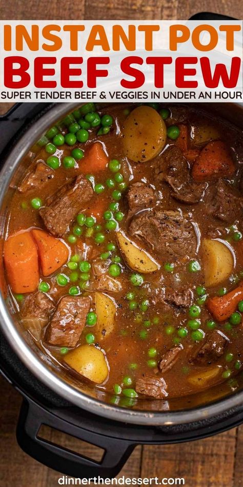 Homemade Beef Stew Instant Pot, Stewed Beef Instant Pot Recipes, Easy Instapot Beef Stew Recipe, Chuck Roast Beef Stew Instant Pot, Pot Roast Stew Instant Pot, Beef Stew In The Instant Pot, Instant Pot Beef Stew Recipe Easy, Best Instapot Beef Stew Recipe, Beef Stew Meet In Instant Pot