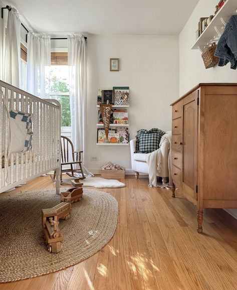 Vintage Nursery Boy, 1800s Home, Cream Furniture, Boys Bedroom Makeover, Nursery Boy, Wood Nursery, Toddler Bedroom, Nursery Room Design, Baby Room Inspiration