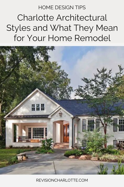 North Carolina Houses, Modern Home Remodel, Laundry Room Makeovers, Front Porch Addition, Carolina Homes, Home Design Kitchen, House Makeovers, Porch Addition, Architecture Styles