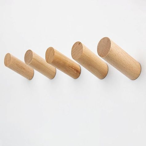 Amazon.com: evory 5 Pack Wood Wall Hooks, Rustic Wooden Coat Hooks Wall Mount, No Damage Adhesive Hat Hooks for Wall, Decorative Coat Rack Hangers for Hanging Clothes Towels Guitar Backpacks Purses : Home & Kitchen Diy Wall Hooks, Kids Wall Hooks, Wood Wall Hooks, Wood Coat Hanger, Wooden Coat Hooks, Hat Hooks, Hanging Clothes, Coat Hanger, Coat Hooks