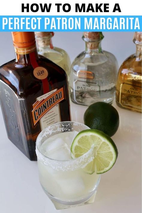 Tequila Mojito Recipe, Patron Margarita Recipe, Patron Margarita, Best Tequila Brands, Mexican Cocktail, Tequila Mixed Drinks, Easy Margarita Recipe, Mexican Cocktails, Lime Slice