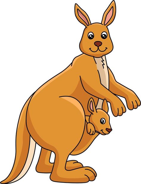 Kangaroo Cartoon Colored Clipart Illustration Kangaroo Clipart, Kangaroo Cartoon, Kangaroo Drawing, Kangaroo Illustration, Cartoon Image, Cartoon Images, Cartoon Clip Art, Vector Photo, Rock Painting