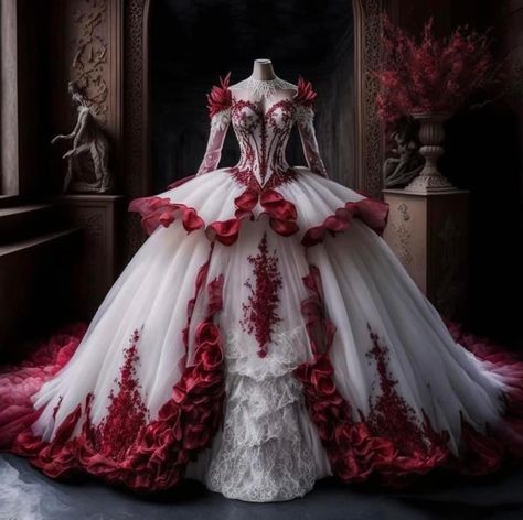 Victorian Ball Gowns, Victorian Era Dresses, Pretty Quinceanera Dresses, Old Fashion Dresses, Royal Dresses, Fantasy Dresses, Princess Ball Gowns, Floral Gown, Queen Dress