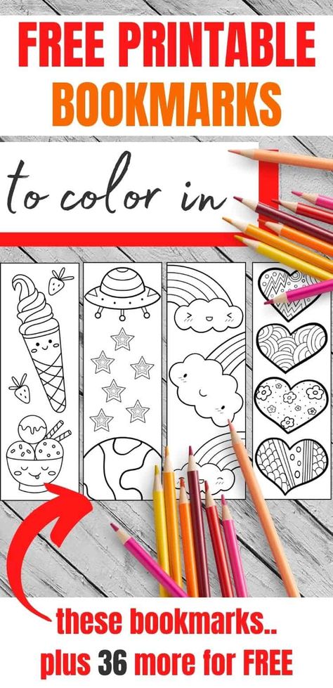 Free printable bookmarks to color in 40 different designs. Color your own bookmarks. Easy bookmarks to color for adults and kids alike. You'll love these printable bookmarks to color pdf. Enjoy these free coloring bookmarks today. Colour In Bookmarks Free Printable, I Love To Read Bookmarks Free Printable, Bookmarks To Colour Free Printable, Color Bookmarks Printable Free, Colouring Bookmarks Free Printable, Free Coloring Bookmarks Printable, Summer Bookmarks Free Printable, Free Bookmark Printables, Color Your Own Bookmark