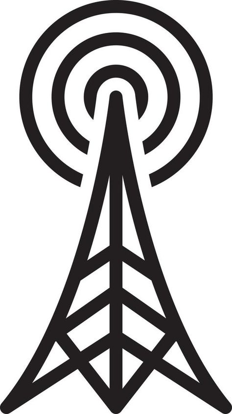 Line icon for radio tower Tower Logo, Radio Logo, Communication Tower, Radio Tower, Radio Icon, Retro Logo, Line Icon, Radio Station, Icon Set