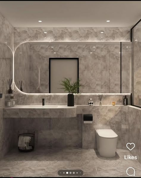 Powder Washroom, Diy Ceiling Ideas, Small Washroom Design, Black Ceilings, Washroom Vanity, Toilet Plan, Sky Room, Bathroom Mirror Design, Bathroom Design Styles