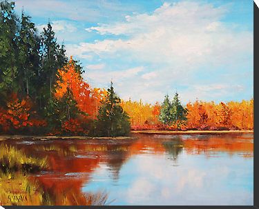 Autumn Lake by Graham Gercken Graham Gercken, Autumn Lake, Lake Painting, Impressionist Landscape, Lake Art, Autumn Scenes, Outdoor Paint, Fall Watercolor, Lake Landscape