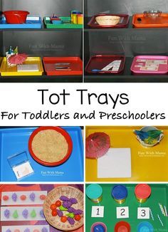 Tot Trays are a great way to create toddler learning activities that are wonderful for preschool kids as well as 2 and three year olds. Here are some ideas! Tot Trays, Montessori Trays, Preschool Schedule, Montessori Toddler Activities, Toddler Classroom, Life Skills Special Education, 30 August, Preschool Special Education, Tot School