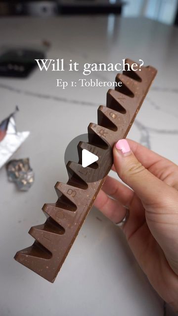 Steph Carr on Instagram: "Will it ganache? Episode 1: Toblerone! This was DELICIOUS. What would you make with Toblerone ganache?? I’m thinking cheesecake… 😋 @tobleroneglobal #willitganache . . #chocolate #baking #ganache #bakingtips #bakingtutorial #bakingreels #chocolates #chocolatestrawberries" Recipes With Chocolate Ganache, Toblerone Cake, Toblerone Cheesecake, Toblerone Chocolate, Baking Tutorial, Cake Frosting, Chocolate Strawberries, Chocolate Baking, Chocolate Ganache