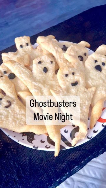 Sarah Berry on Instagram: "Day 11 of 31 days of Halloween🎃 Ghostbusters Movie Night 👻 🥐Ghost crescents 🍫Ectoplasm s’more dip #ghostbusters #ghostbustersmovienight #ghostbustersmovie #halloween #halloweenmovienight #halloweensnacks #halloweentreats #diyhalloweensnacks #31daysofhalloween" Ghostbusters Movie Night, Sarah Berry, Ghostbusters Movie, Halloween Movie Night, Ghost Busters, 31 Days Of Halloween, Halloween Snacks, Movie Nights, 31 Days