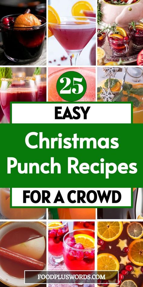 Looking to wow your guests this holiday season? Sip on something special with these easy Christmas punch recipes! Packed with festive flavors like cranberries, apples, cinnamon, and ginger, these delicious punches are a must-have for any party. Whether you're hosting a crowd or just want to enjoy a cozy night in, our collection of Christmas punch recipes has something for everyone.  | Holiday Punches Alcoholic | Easy Christmas Punch Recipes Non Alcoholic | Christmas Eve Drink Ideas | Holiday Wine Punch Recipes, Easy Punch For A Crowd, Non Alcoholic Christmas Punch For A Crowd, Holiday Punches Alcoholic, Old Fashioned Punch Recipes, Punch Recipes Non Alcoholic Christmas, Red Non Alcoholic Punch, Christmas Punch Bowl Recipes Alcholic, Punch For Christmas Party