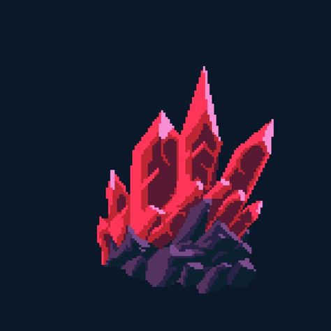 Red Crystal Drawing, Pixel Art Tattoo, Red Pixel Art, Pixel Art Crystal, 3d Pixel Art, Crystals Pixel Art, Pixel Crystal Art, Crystal Pixel Art, Dnd Pixel Art