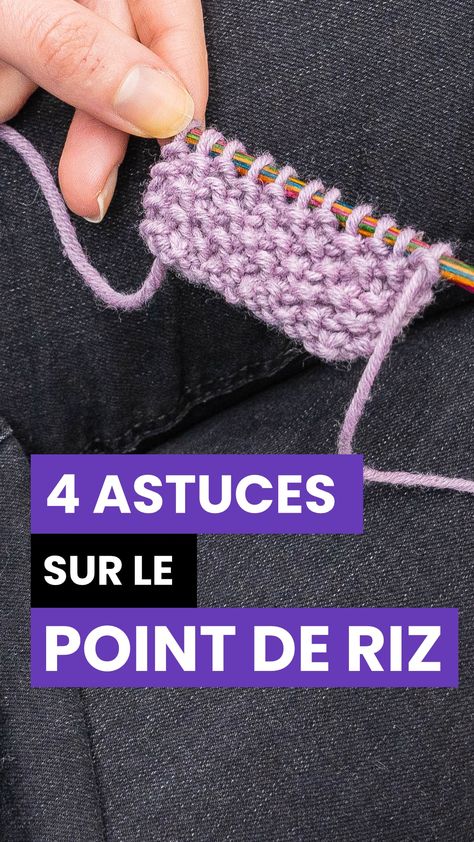 Est-ce que tu connais le point de riz ? Au tricot, ce point de tricot est très facile. Il permet de changer du point de jersey, qui fonctionne très bien sur un pull, un snood, un bonnet ou de la layette. A ne pas confondre avec le point de blé, ce tuto tricot sur le point de riz te permettra de tricoter le point de riz à la perfection. Diy Tricot, Bead Knit, Penteado Cabelo Curto, Arm Knitting, Knitting Techniques, Diy Inspiration, Le Point, Crochet Crafts, Crochet Scarf