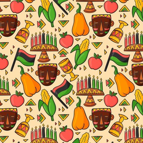 African Christmas, Happy Kwanzaa, Graffiti Wallpaper Iphone, Christmas Bookmarks, African American Culture, Graffiti Wallpaper, Kwanzaa, Vector Hand, Wallpaper Iphone