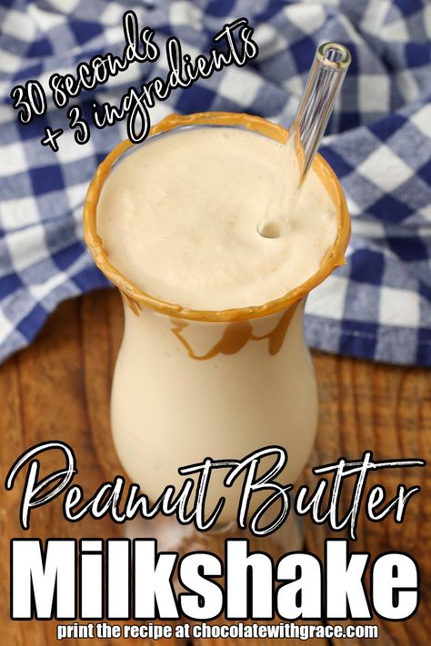 Peanut Butter Shake Recipe, Peanut Butter Milkshake Recipe, Vanilla Milkshake Recipe, Malt Recipe, Peanut Butter Milkshake, Cookie Milkshake, Peanut Butter Shake, Ice Cream Shake, Kinds Of Desserts