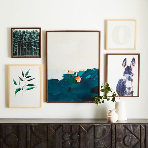 Minted for West Elm - Dark Neutrals Bundle | West Elm Felt Art West Elm, Wall Art Dining Room Ideas, West Elm Wall Decor, West Elm Decor, West Elm Art, Dining Room Artwork, Dark Neutrals, Simple Portrait, Florida Art