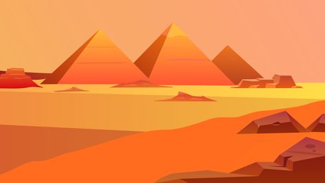 Simple Illustration of Pyramids of Egypt. You can use this as your desktop wallpaper. just text me your screen resolution and i will send it to you. its completely free.   #illustration #pyramid #portfolio #behance #dribble #design #art Pyramids Illustration, Pyramids Wallpaper, Dribble Design, Pyramid Illustration, Illustrator Work, Pyramids Of Egypt, Free Illustration, Simple Illustration, Send It