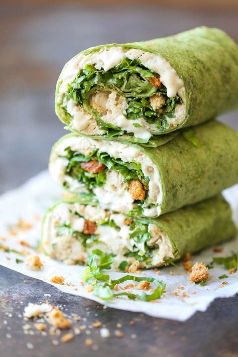 Chicken Caesar Wrap Recipe, Chicken Caesar Wrap, Chicken Cooker, Caesar Chicken, Easy Slow Cooker Chicken, Chicken Caesar, Healthy Food Facts, Slow Cooker Dinner, Party Dips