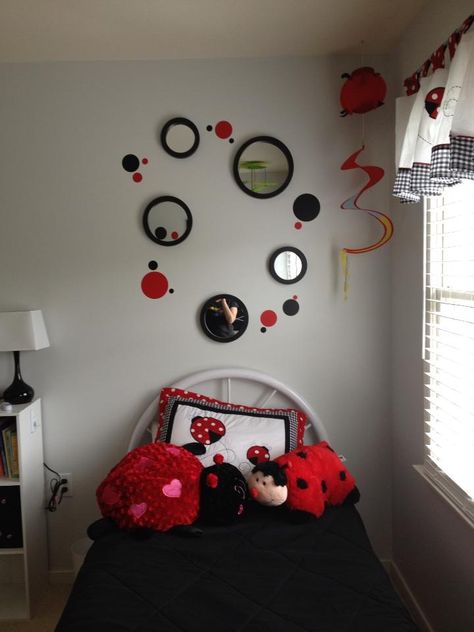 Kendall's Ladybug Room Ladybug Room Decor, Ladybug Bedroom, Ladybug Room, Infant Room Daycare, Baby Room Themes, Pretty Room, Dream Room Inspiration, Big Girl Rooms, Dream Rooms