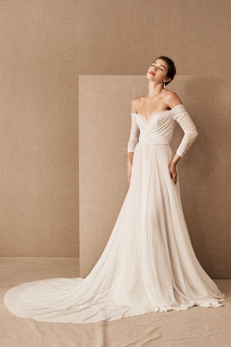 Say Hello to BHLDN's Spring 2020 Wedding Dresses | Junebug Weddings Outside Wedding Dresses, Wtoo Wedding Dress, Wtoo By Watters, Bhldn Wedding Dress, By Watters, Moody Wedding, Wedding Dresses Photos, Dress Flower, Eva Longoria