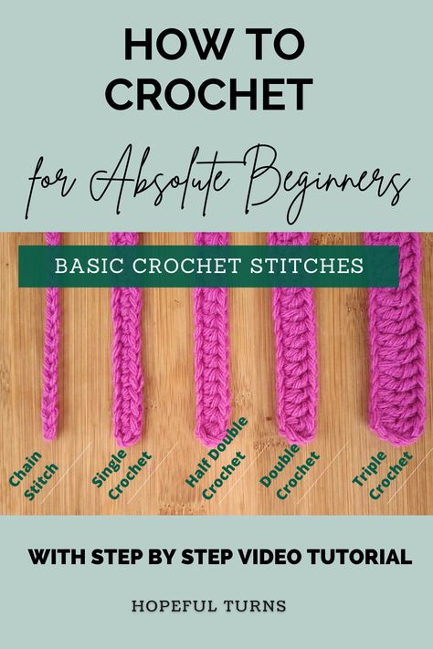 Learn Basic Crochet Stitches, Learn To Crochet For Beginners Tutorials, Double Crochet Vs Single Crochet, Crochet Stiches For Beginners Step By Step How To Make, Crochet Stitch Comparison, Triple Stitch Crochet Blanket, Single Vs Double Crochet, Crochet For Dummies Tutorials, Single Crochet Stitch Projects