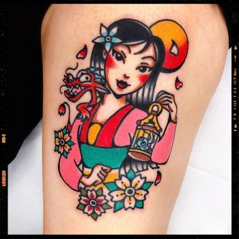 Tattoo Inspiration Tattoo Nightmares, Mulan Mushu, P Tattoo, Princess Tattoo, Mouse Tattoos, Disney Mulan, Tattoos For Lovers, Tattoo Templates, Tattoo Shirts