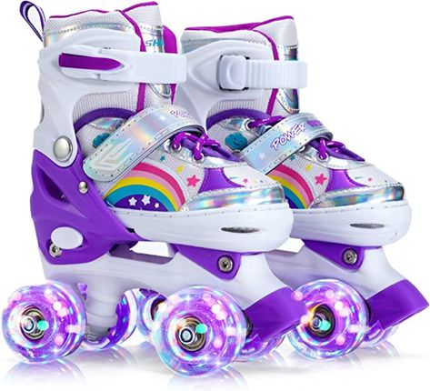 Roller Skates For Kids, Light Up Roller Skates, Roller Quad, Best Roller Skates, Outdoor Roller Skates, Girls Roller Skates, Kids Roller Skates, Kids Skates, Roller Skate Shoes