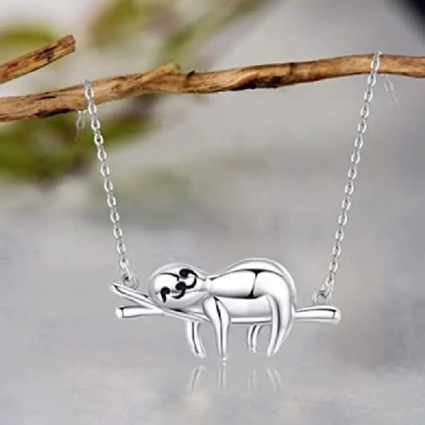 Creative Sloth Necklace Branch Horizontal Pendant Lovely Animal Sloth Necklace Casual Jewelry Necklace Accessories Gift - Jewelry & Accessories - Temu Sloth Necklace, Sloth Jewelry, Fox Jewelry, Engagement Necklaces, Casual Necklaces, Mens Jewelry Necklace, Casual Jewelry, Friendship Necklaces, Pet Necklace