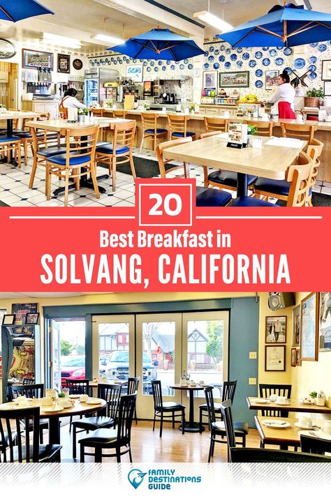 Solvang Restaurants, Solvang California, Solvang Ca, Breakfast Places, Breakfast Restaurants, The Best Breakfast, Cute Cafe, Family Destinations, Breakfast Snacks